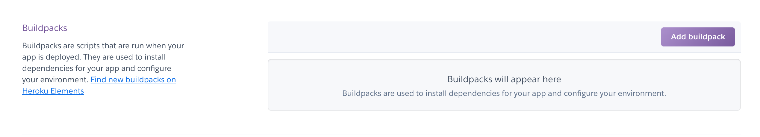 Find and modify build packs in Heroku