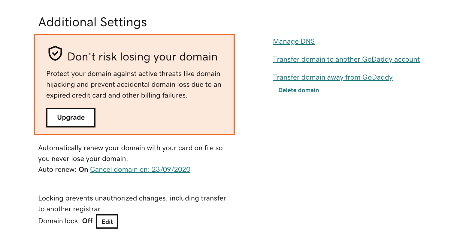 Find additional settings section