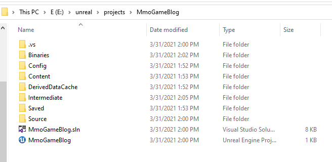Find the folder with the project