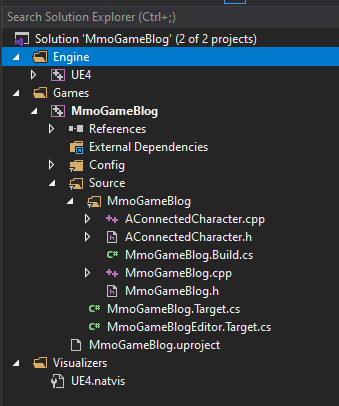 Find ConnectedCharacter that we created