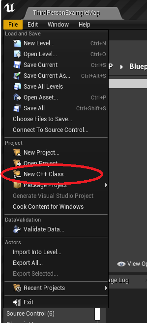 Create new C++ class