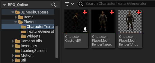 blueprints required for character capture widget