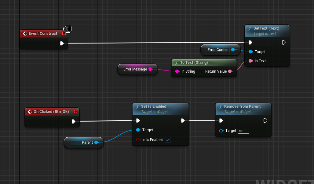 error widget blueprints