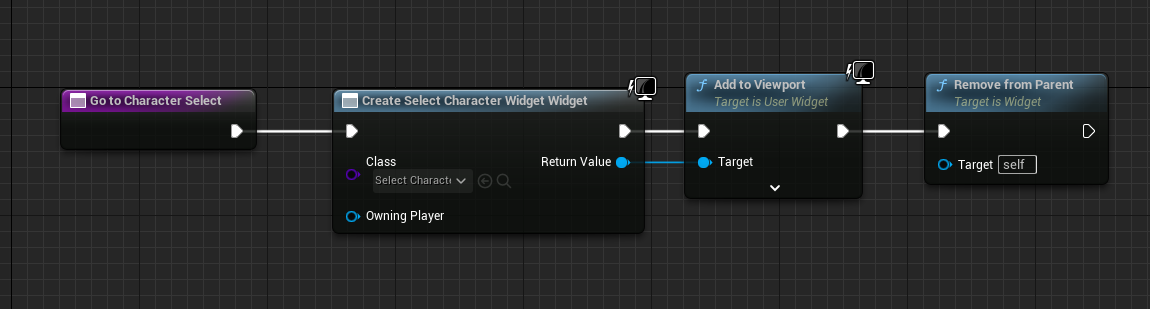 Go to character select function