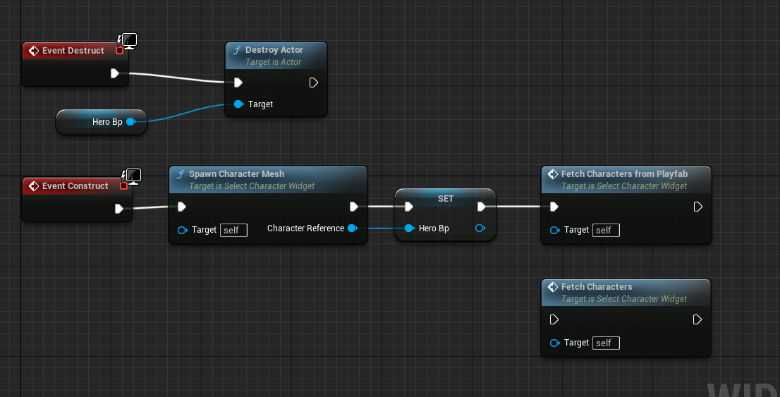 Spawn character and fetch character information from PlayFab.
