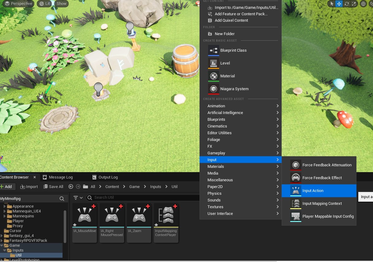 Create a User Input Action