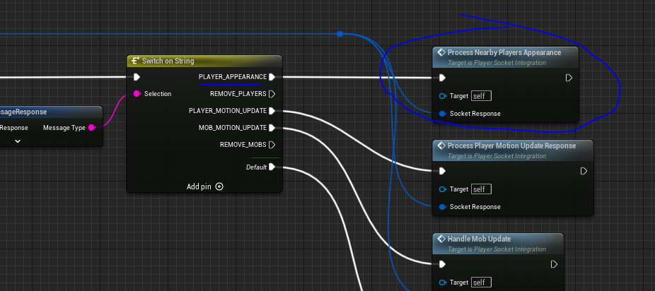 Handle player appearance update type.