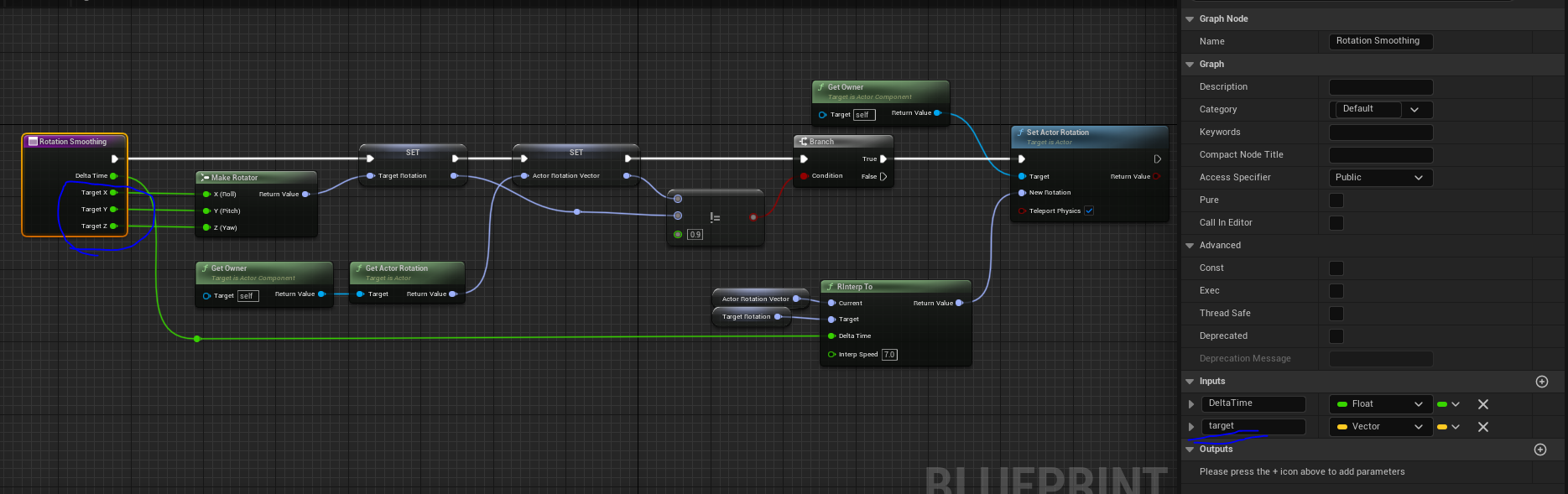 Handle rotation smoothing