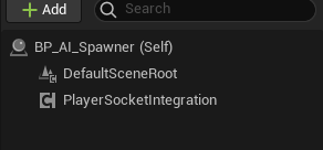 Add PlayerSocketIntegration component to the spawner