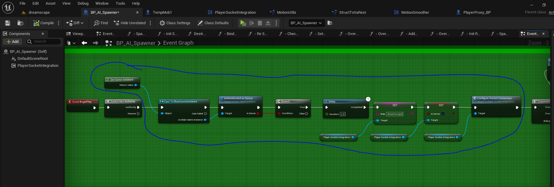 Setup the socket integration on the spawner.