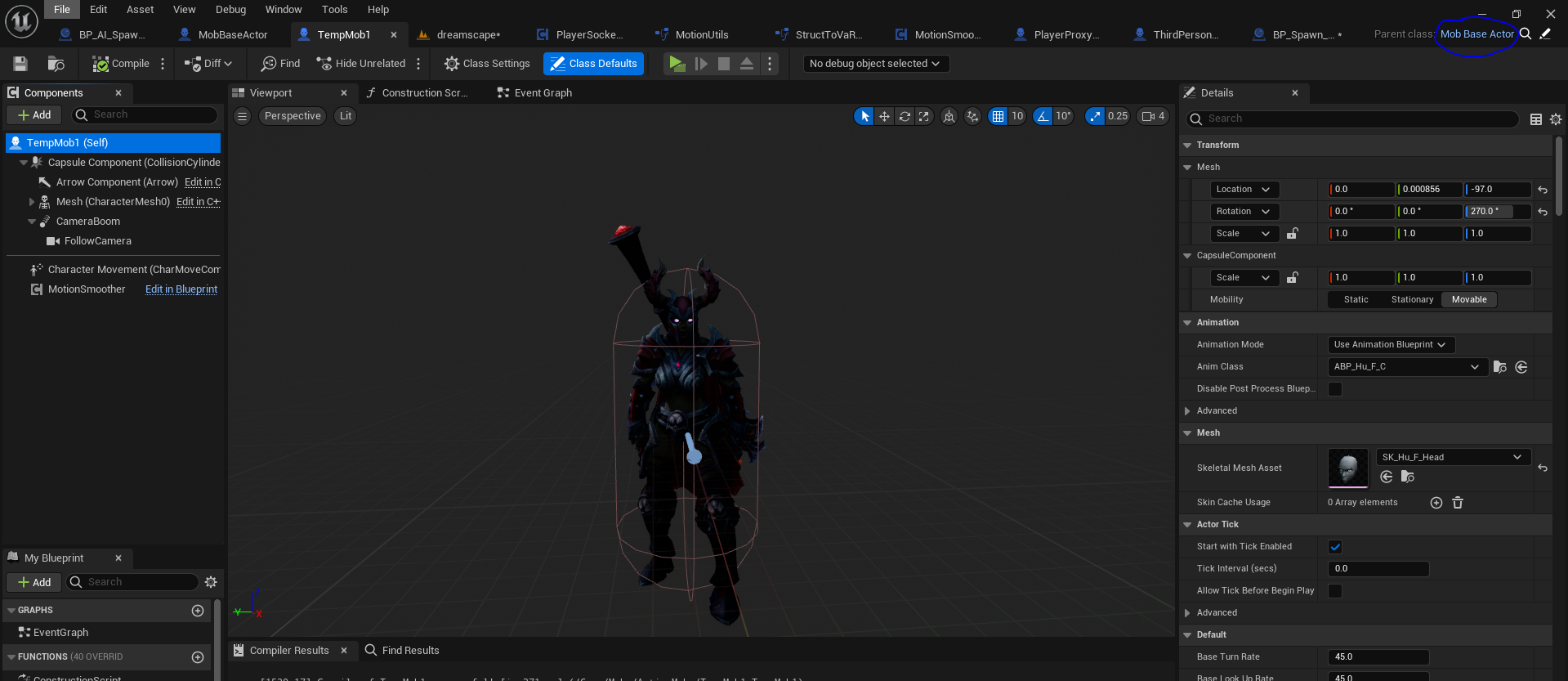 Create your Mob blueprint