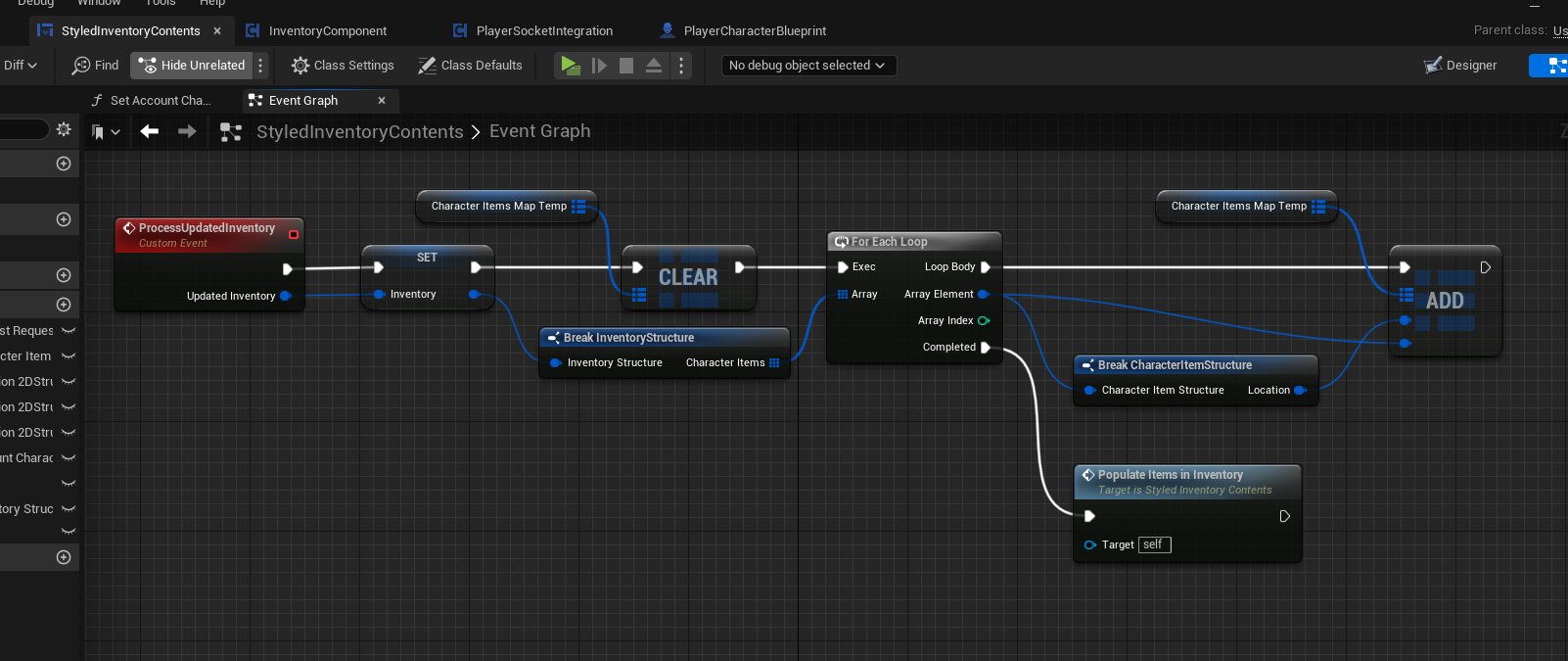Styled inventory contents widget
