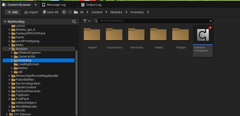 Creating new Inventory component