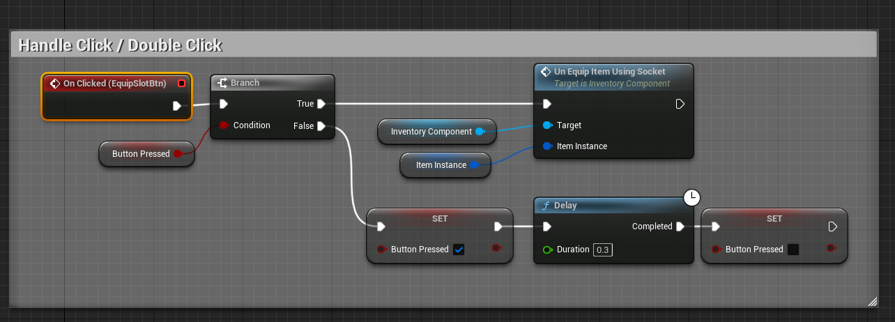Call unequip function when we double click the equip item slot