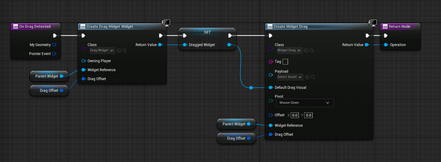 On drag detected implementation