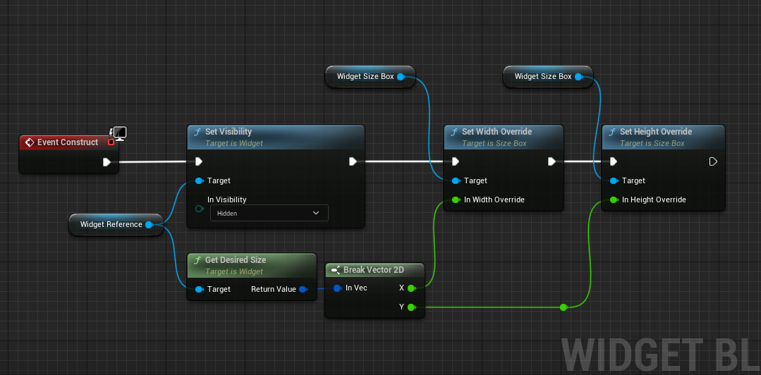 Event construct for Drag Widget
