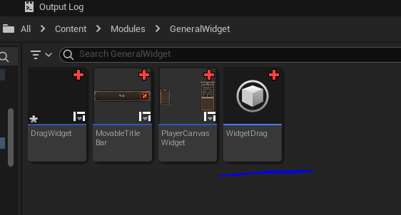 Created widget drag