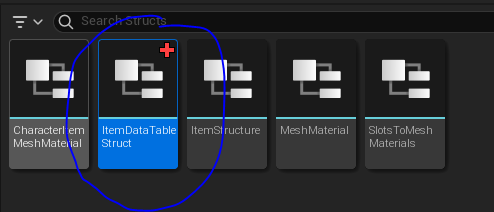 Item Data Table Struct