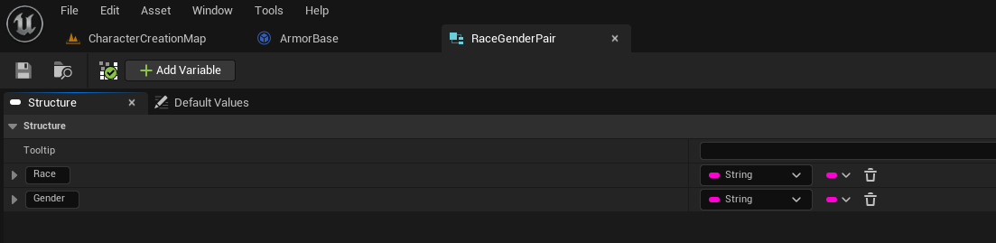 Race gender struct