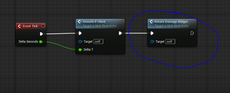 rotate widget on event tick