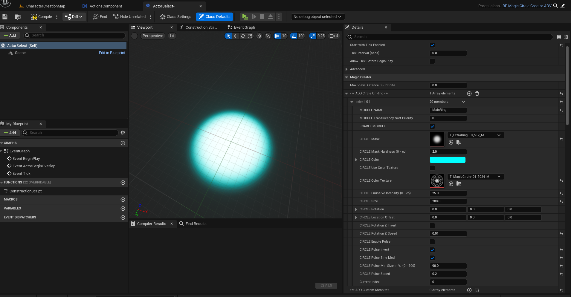 Creating magic circler