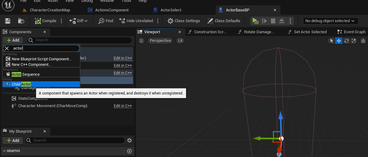 Add 'Child Actor' component