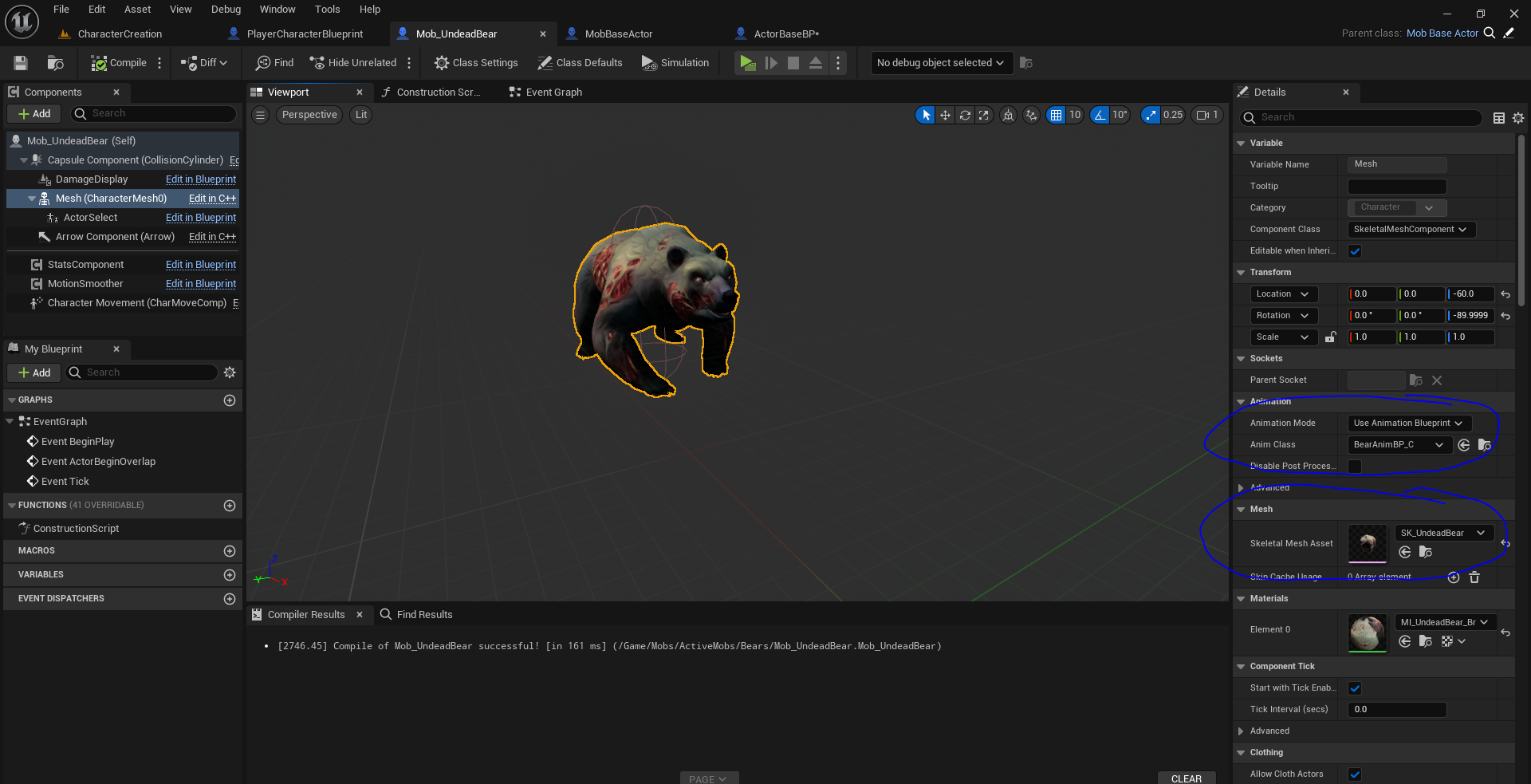 Character blueprint for your skeletal mesh