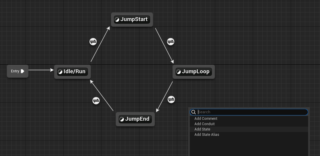 Creating states and transitions