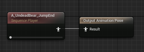 Play jump end animation