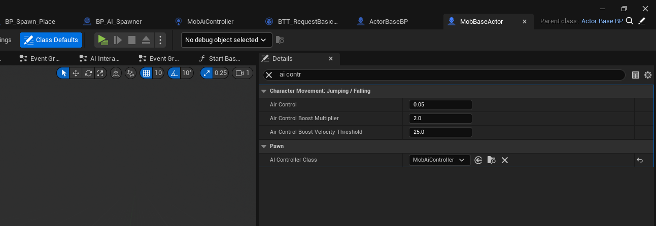 setting ai controller class