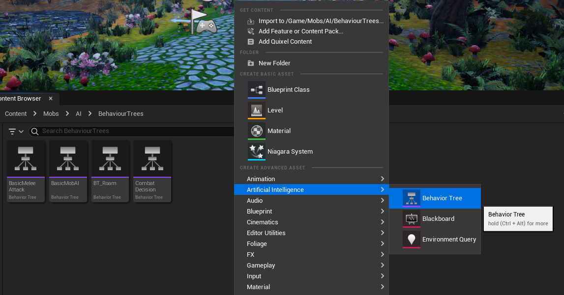 Creating behavior trees for your mobs