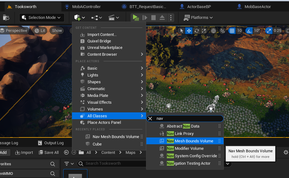 adding navingation mesh