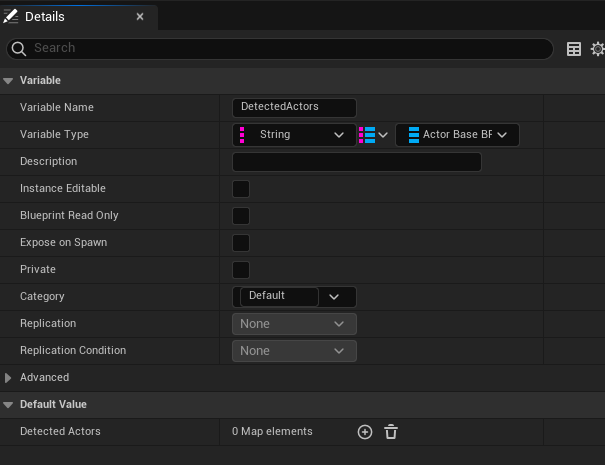 detected actors variable