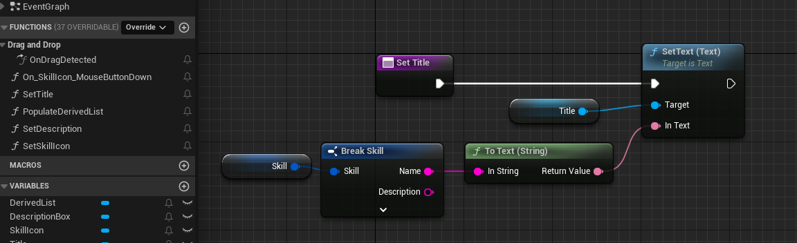 How we set the skill title based on Skill struct