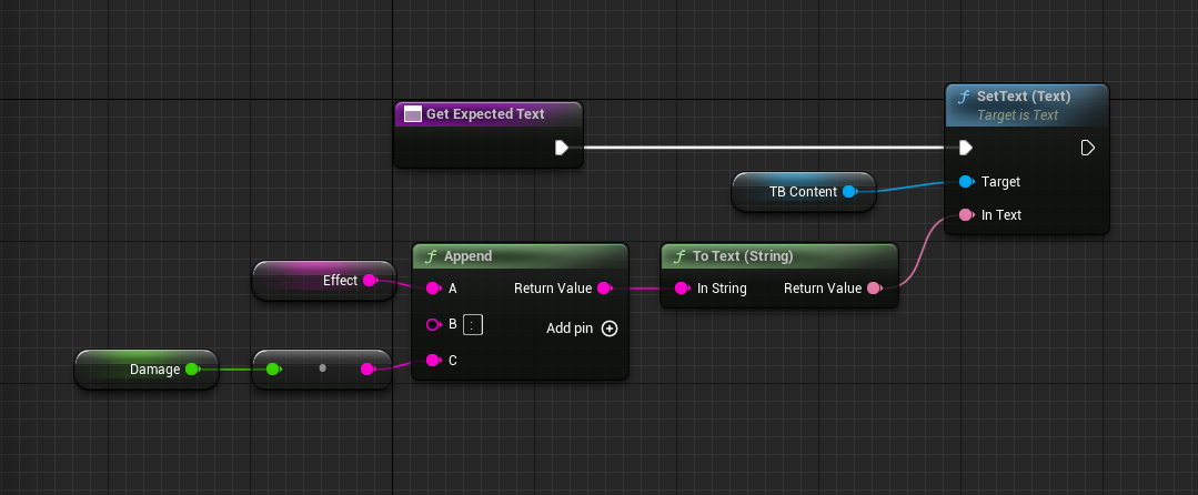 Function to populate the widget text