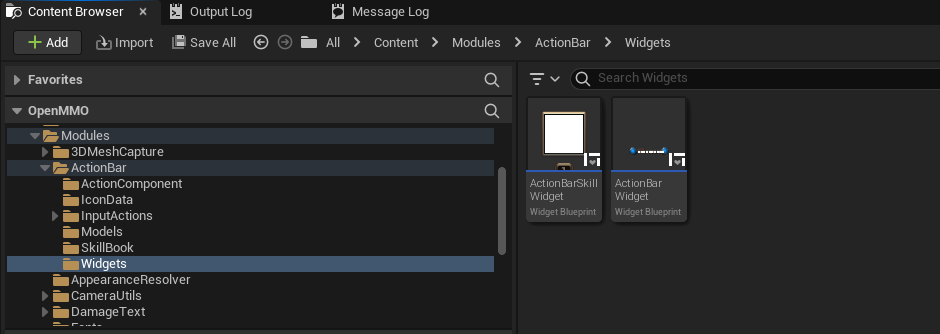 Creating action bar widgets
