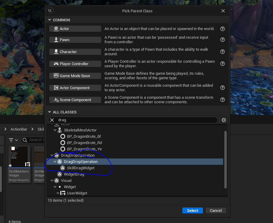 How to create Drag Drop Operation blueprint