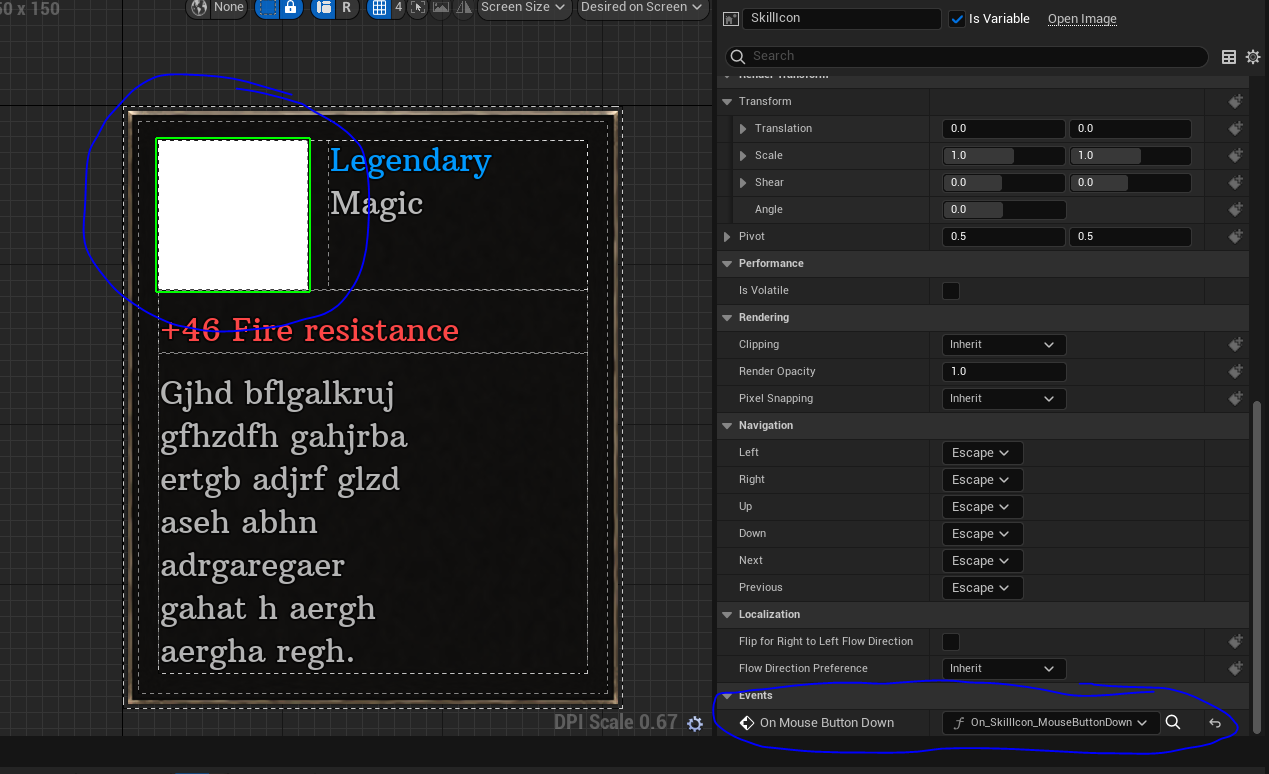 Finding Skill definition widget in the skill tree
