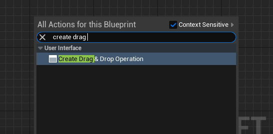 create the drag and drop operation