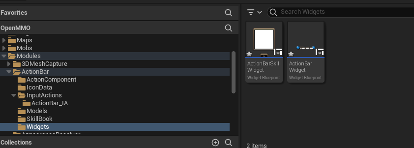 Two widgets for the Action Bar