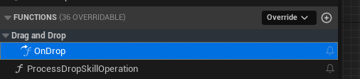 Override the on drop functionality