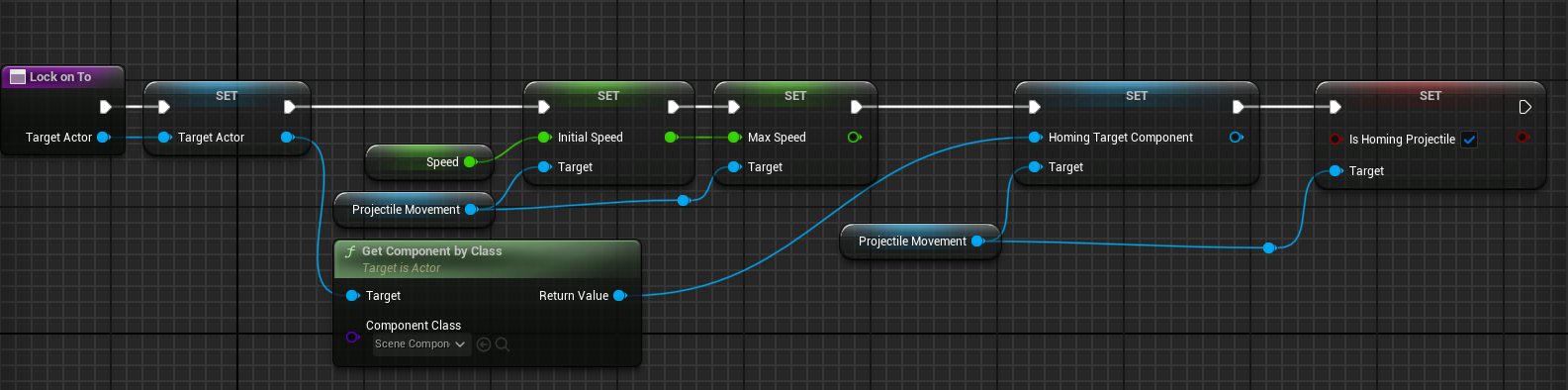 Projectile movement: lock on to target