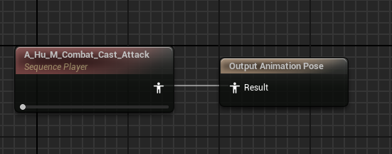 Play combat cast animation
