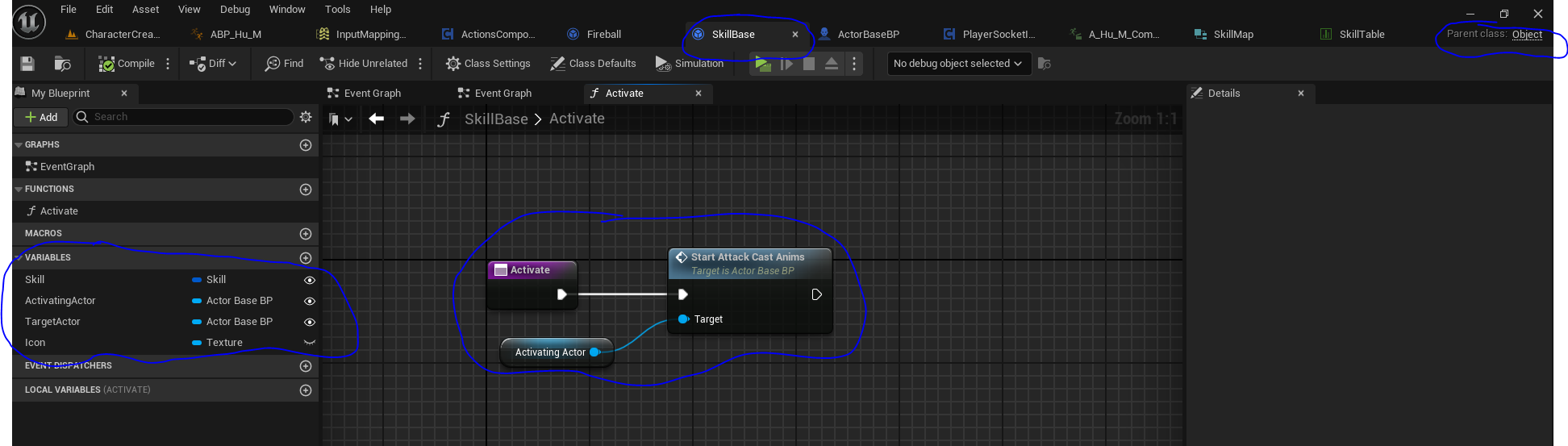 Skill Base object definition
