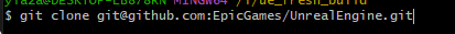 git clone command in git bash