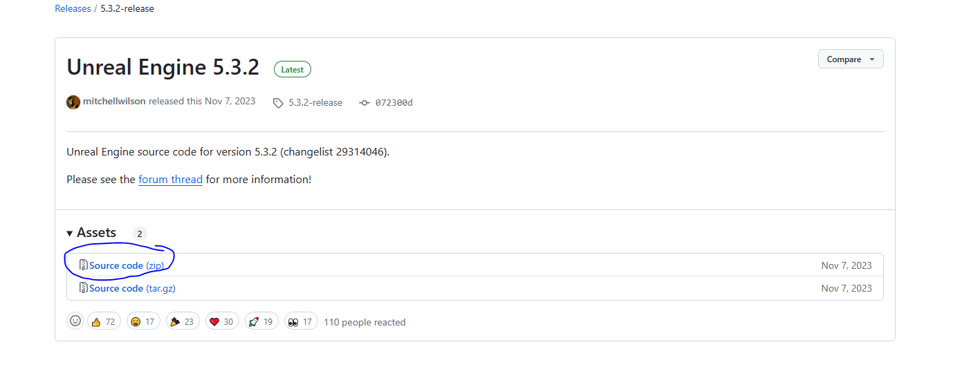 Download UE 5.3.2 source code zip