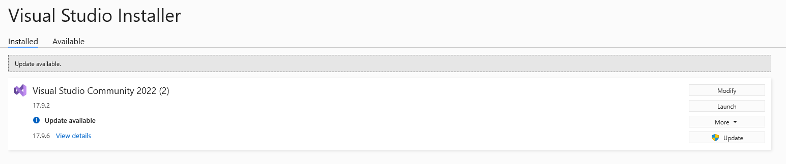 Install or configure VS 2022