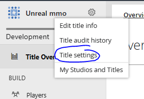 Going to Title Settings