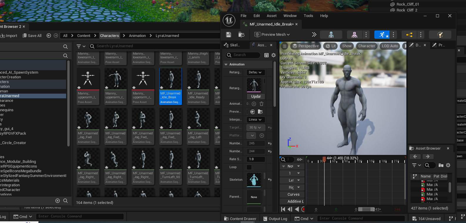Retargeted animations ready to use