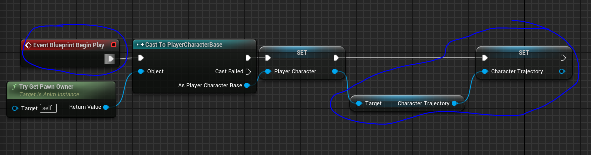 Get Character trajectory and promote to variable